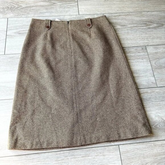 Vintage Laura Studio Wool Blend Woven Pencil Skirt Made in Canada - Picture 7 of 10